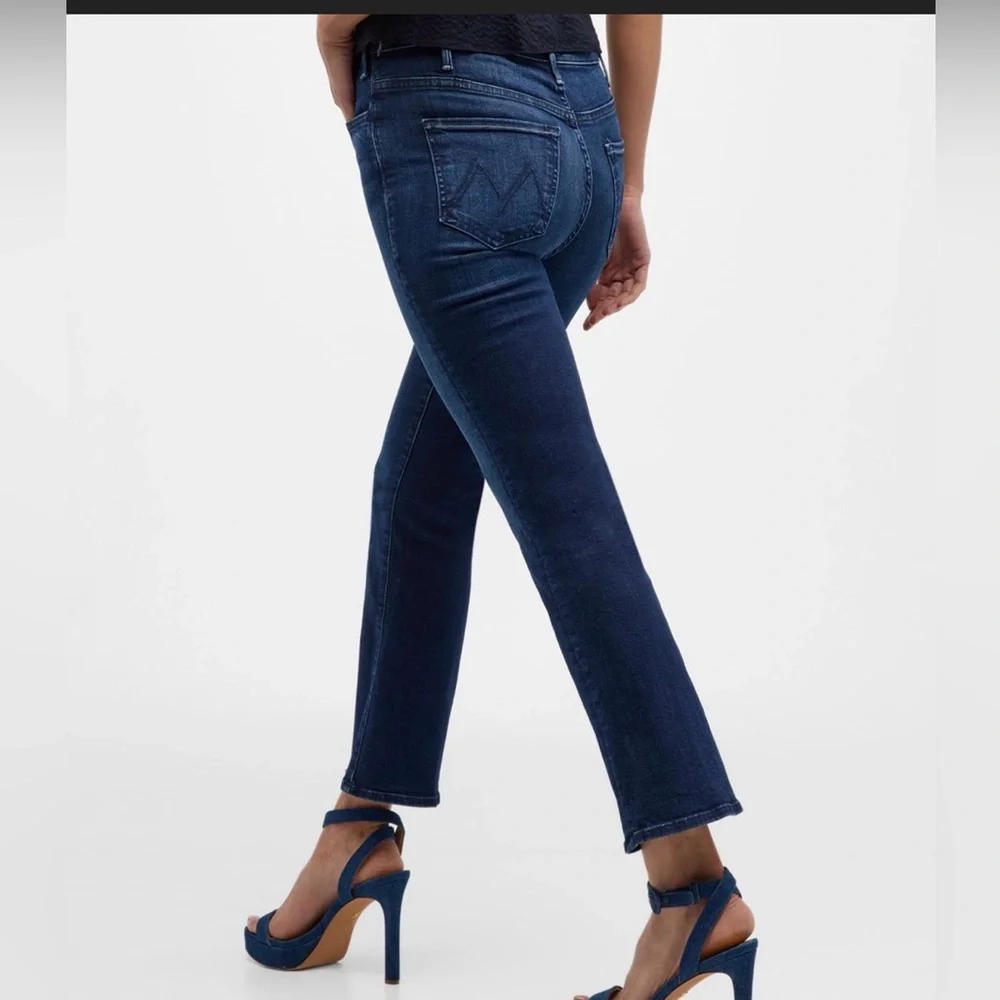 Mother Lil’ Hustler Ankle Dark Blue Denim Jeans Women’s Size 28 - Picture 9 of 10